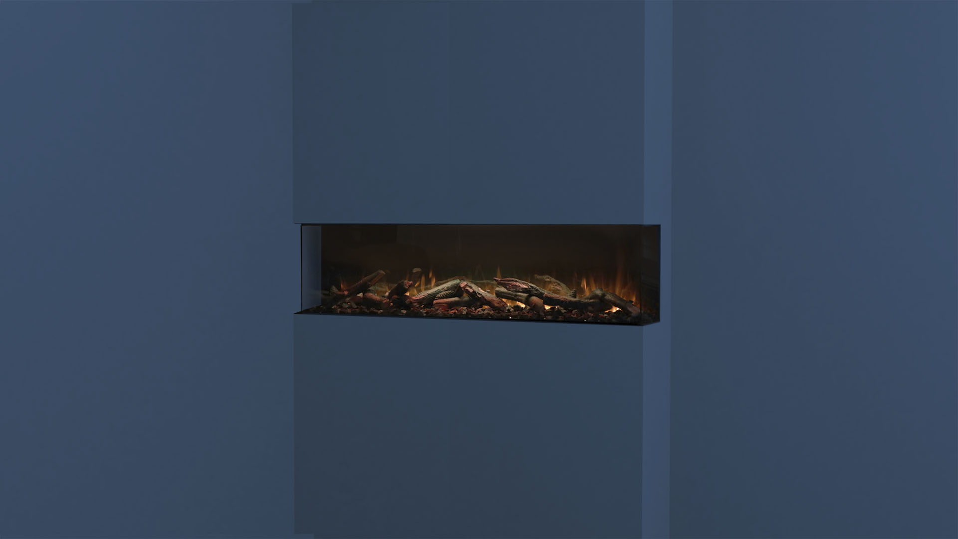 エマページ Multi65 Landscape Electric Fireplace | Front-Facing Linear Design